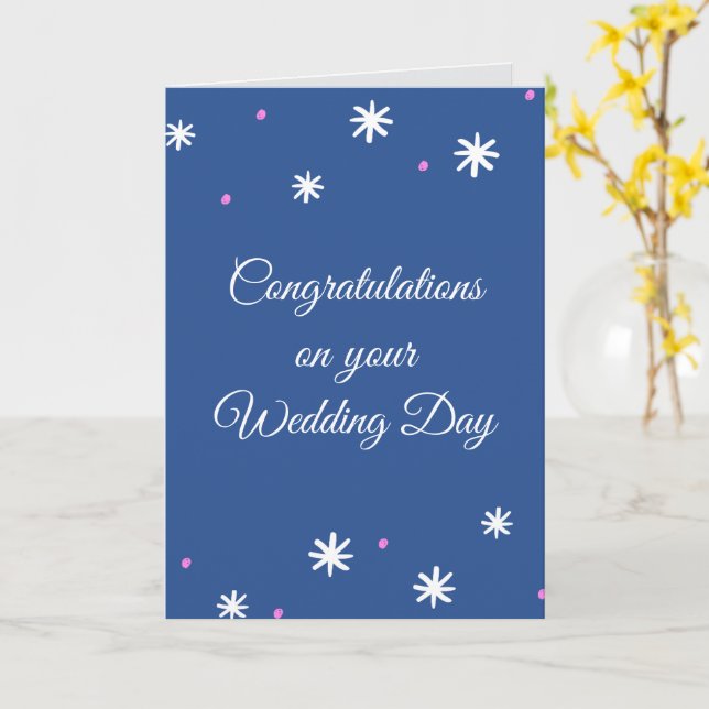 Congratulations on Your Wedding Day Card (Yellow Flower)
