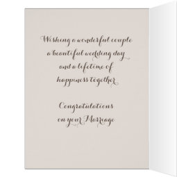 Congratulations on your wedding day. Elegant | Zazzle