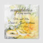 Congratulations on Your Wedding Day Magnet<br><div class="desc">Wedding Magnet. Congratulations on Your Wedding Day Keepsake from the Bride and Groom ready for you to personalize. If need be... you can delete all text and start fresh with your own text, color and font choices with the Zazzle design tool area. ✔Note: Not all template areas need changed. 📌If...</div>