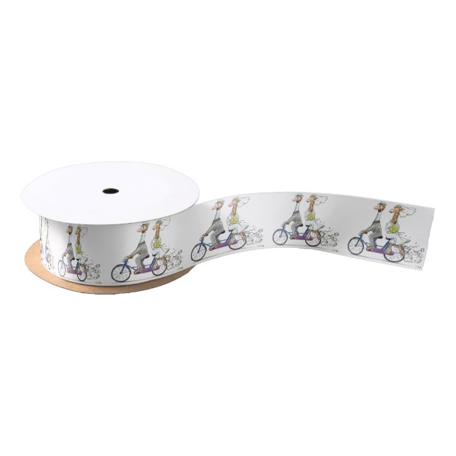 congratulations on your wedding - giraffes satin ribbon (Spool)
