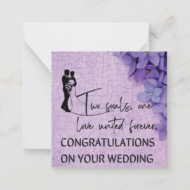 Congratulations on your wedding note card (Front)