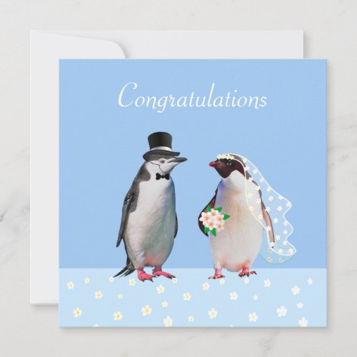 Congratulations on your Wedding  Penguin Couple