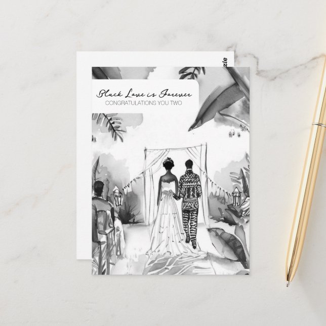 Congratulations on Your Wedding Postcard (Front/Back In Situ)