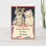 Congratulations On Your Wedding Vintage Cats Card at Zazzle