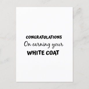 congratulations on your white coat graduation postcard