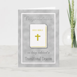 Congratulations Ordained Transitional Deacon Card