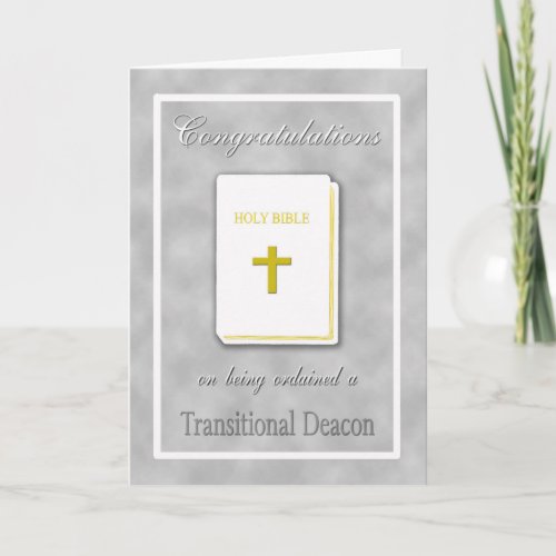 Congratulations Ordained Transitional Deacon Card