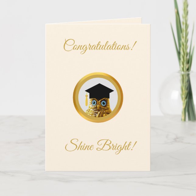 Congratulations Owl Graduation Card (Front)