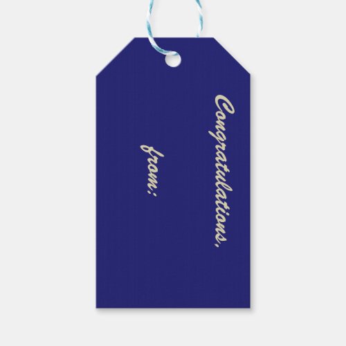 Congratulations Pack of Midnight Blue Gift Tags