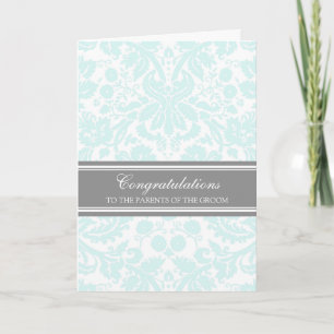 Congratulations Parents of the Groom Sky Blue Card