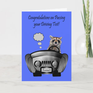 Congratulations, Passing Driving Test Card
