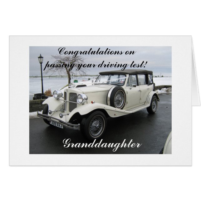 Congratulations passing driving test granddaughter cards (Front Horizontal)