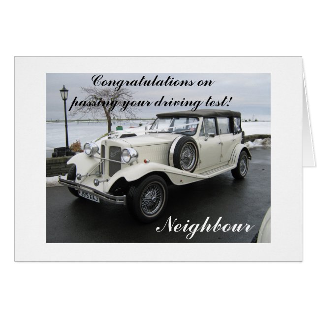 Congratulations passing driving test neighbor cards (Front Horizontal)
