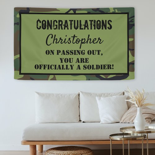 Congratulations Passing Out Soldier Banner