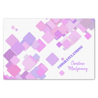 Congratulations Pastel Purple Geometric Abstract