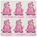 Congratulations Personalized Graduation Cap Gown Fabric