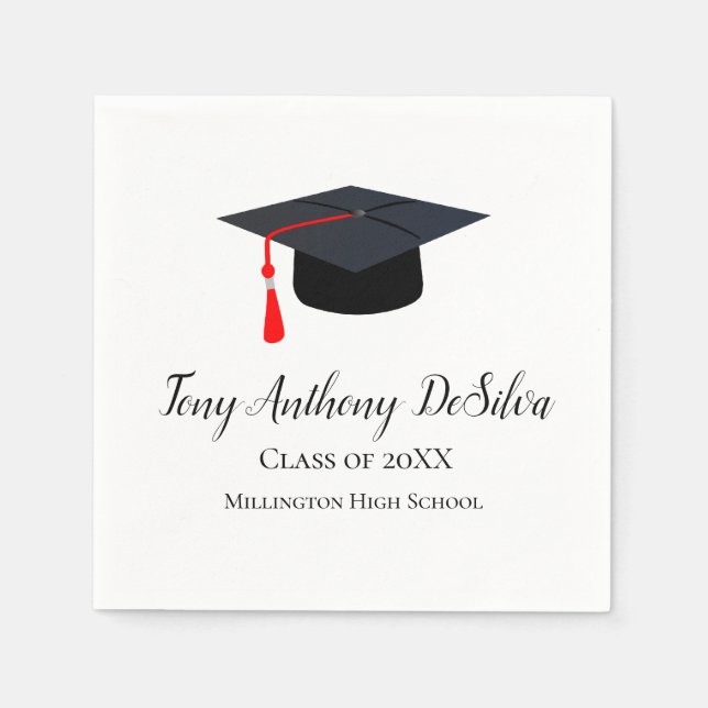 Congratulations Personalized Graduation Napkins (Front)