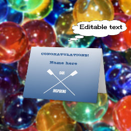 Congratulations personalized rowing card