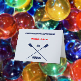 Congratulations personalized rowing card