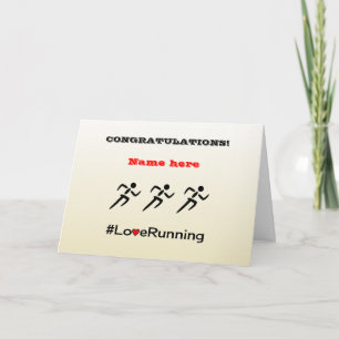 Congratulations personalized running card