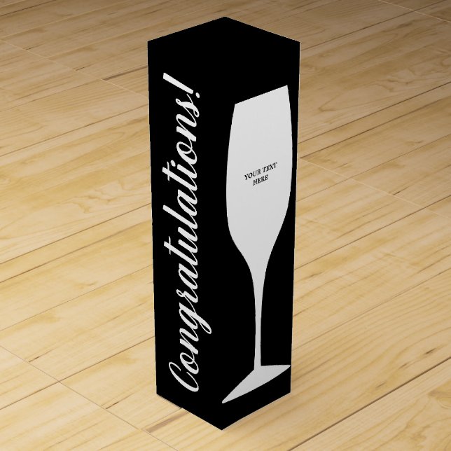 Congratulations personalized wine box gift design (Front)