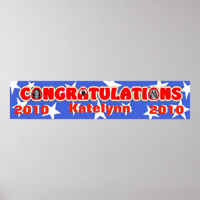 Congratulations/ Photo Banner Poster (Front)