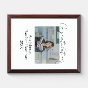 Congratulations photo graduate name university yea award plaque