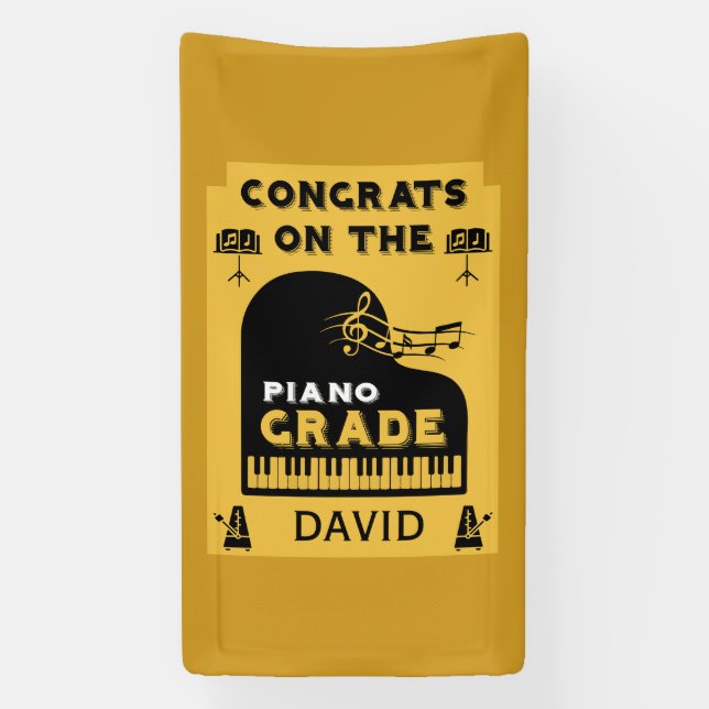 Congratulations Piano Music Exam Banner (Vertical)