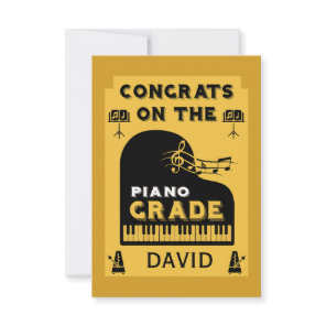 Congratulations Piano Music Exam Card