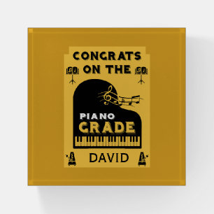 Congratulations Piano Music Exam Paperweight