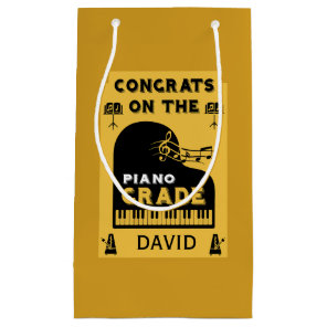 Congratulations Piano Music Exam Small Gift Bag