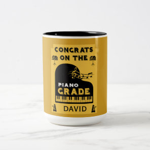 Congratulations Piano Music Exam Two-Tone Coffee Mug