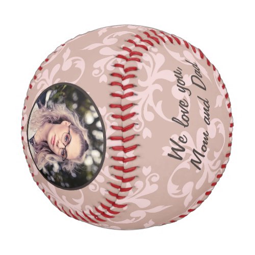 Congratulations Pink Ornaments Graduation Photo  B Baseball