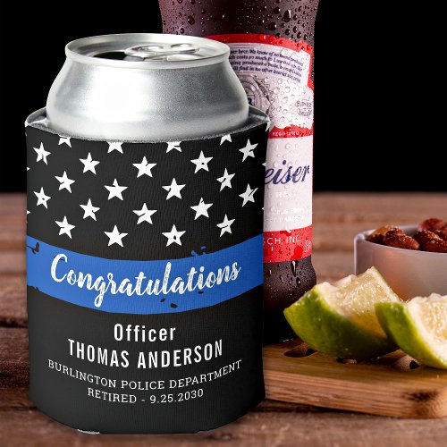 Congratulations Police Retirement Party  Can Cooler