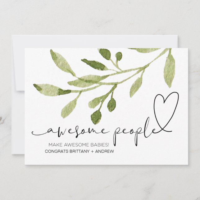 Congratulations Pregnancy Congrats New Baby Heart Card (Front)