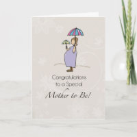Congratulations Pregnancy Umbrella Card