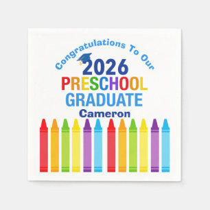 Congratulations Preschool Graduate Custom Party Napkins