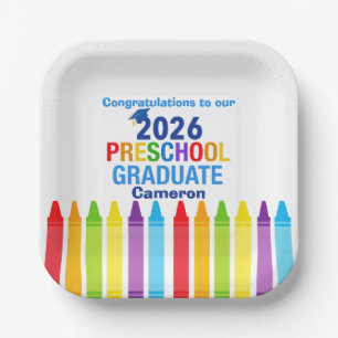 Congratulations Preschool Graduate Custom Party Paper Plates