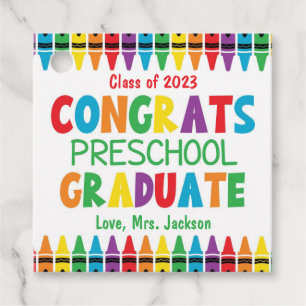 Congratulations Preschool Graduate Favor Tags