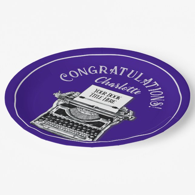Congratulations Publication Personalized Paper Plates (Angled)