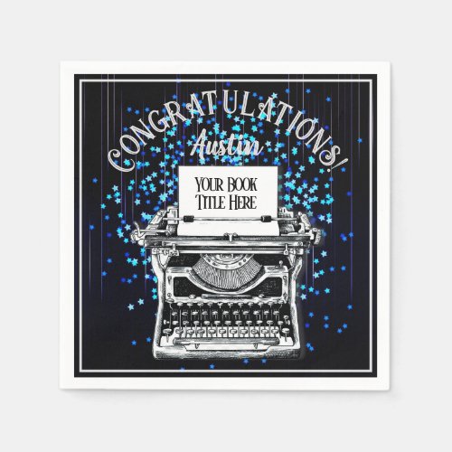 Congratulations Publication Personalized Starry 2 Napkins