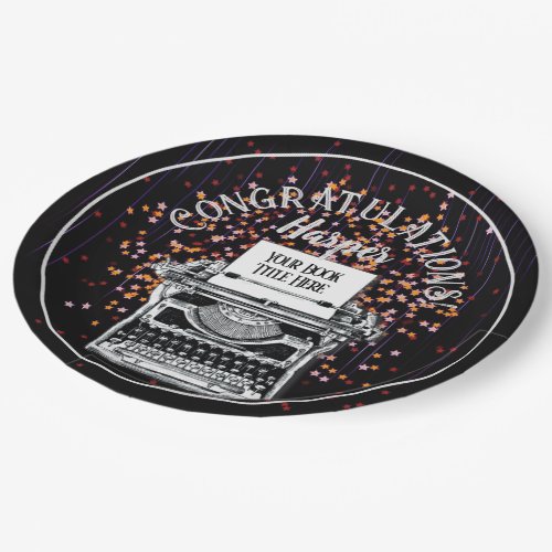 Congratulations Publication Personalized Starry Paper Plates