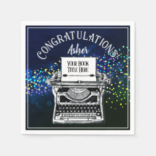 Congratulations Publication Personalized Teal Napkins
