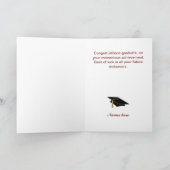 Congratulations Red and Gold Graduation Card (Inside)