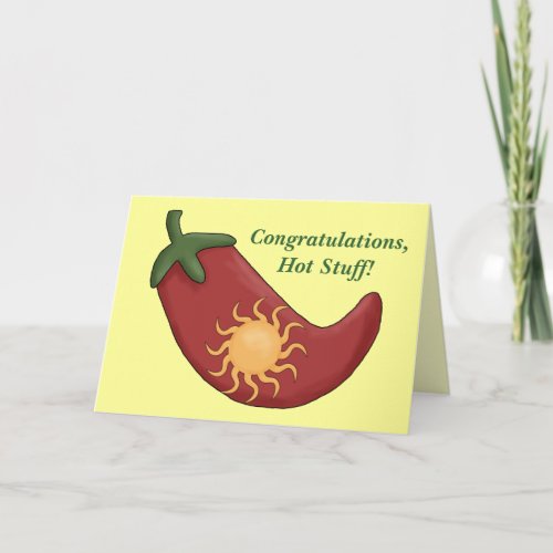 Congratulations Red Chili Pepper Card _ Western