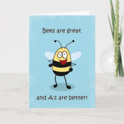 Congratulations Report Card Bumble Bee Card | Zazzle