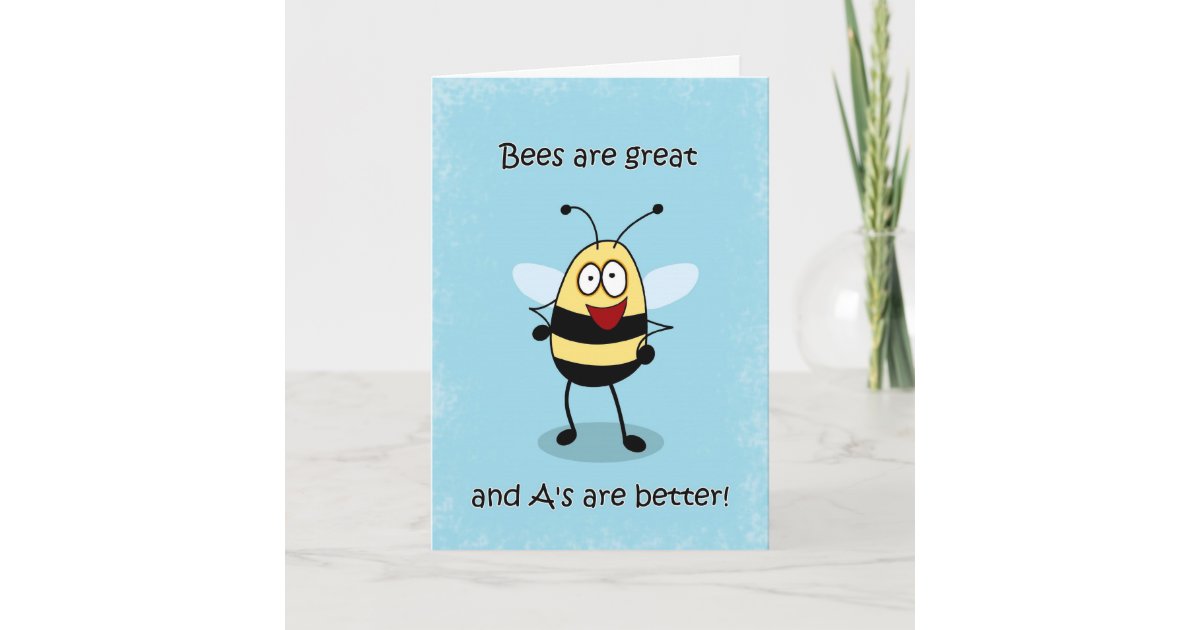 Congratulations Report Card Bumble Bee Card | Zazzle