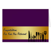 Congratulations Restaurant New Business Card (Front Horizontal)