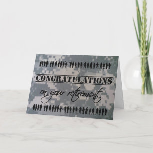 Congratulations Retirement Military Service Card
