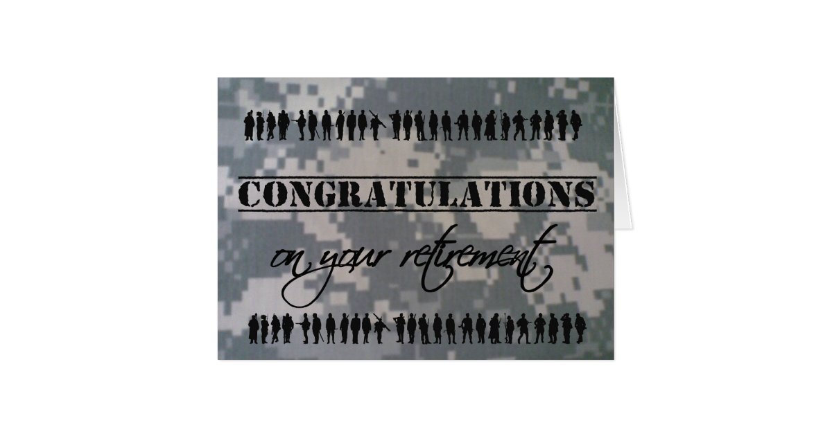 Congratulations Retirement Military Service Card | Zazzle.com